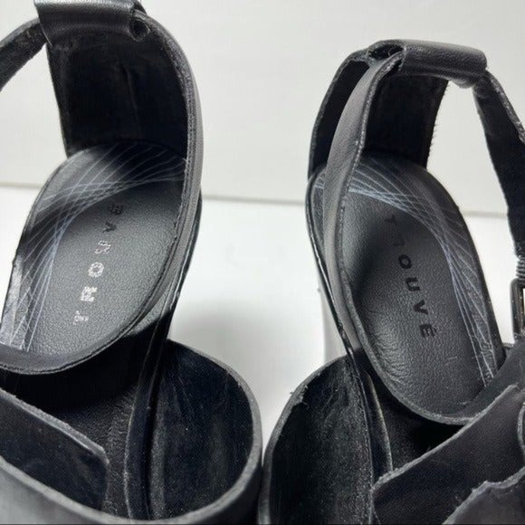 Trouve Wedge Platform Sandals #8 - Picture 4 of 11